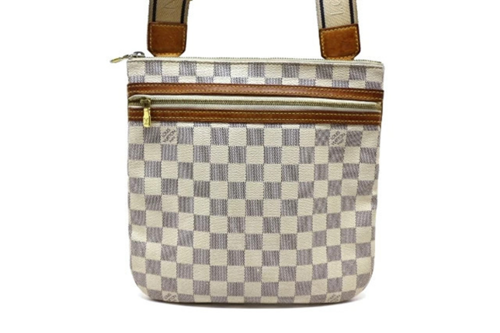 LOUIS VUITTON Bag Shoulder Pochette Bosphore Damier Azur White